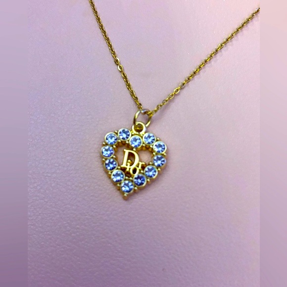 Up cycled Designer Charm Necklace Pre Loved Charm. Color: Light Purple - Picture 3 of 5